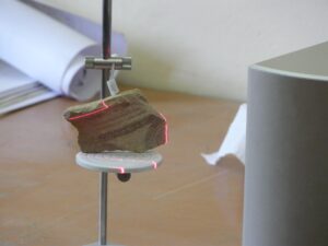 Scan of a ceramic shard to create a 3D model