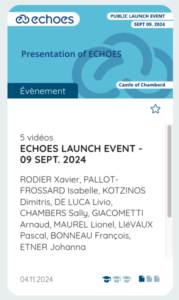 ECHOES Launch Event from Canal-U